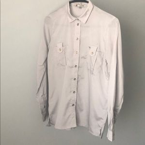 Papaya Grey/Silver Button Down Shirt